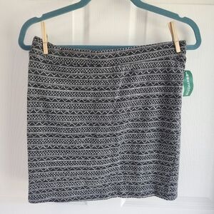 Twik Cotton Knit A-line Pull-on Mini skirt Size Medium NWT